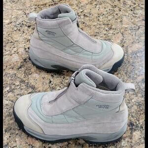 Cabelas Dry Plus Thinsulate Ultra Zip Up Short Winter Boots Womens 6.5 Tan Beige